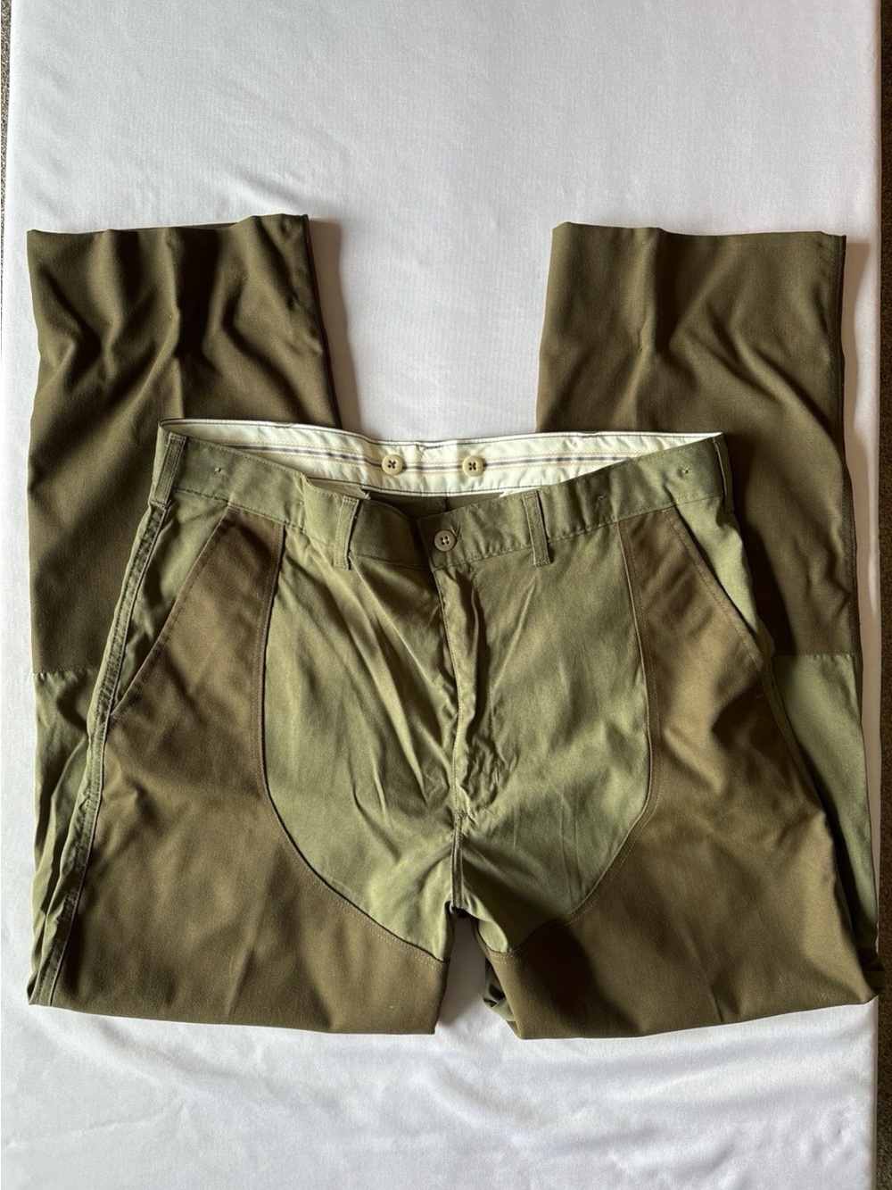 L.L. Bean Two-Tone Olive and Dark Water Resistant Hunting Pants